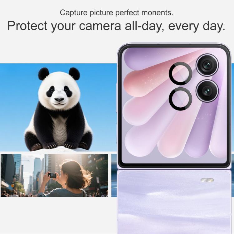 For Honor Magic V Flip 2 imak Glass Rear Camera Lens Film Phone Case Exclusive, Self-positioning Version