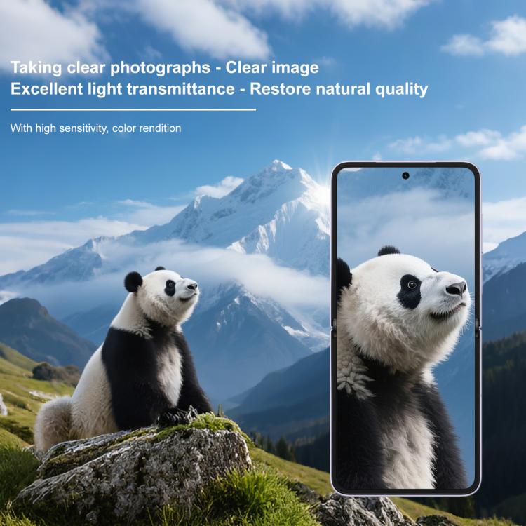 For Honor Magic V Flip 2 imak Glass Rear Camera Lens Film Phone Case Exclusive, Self-positioning Version