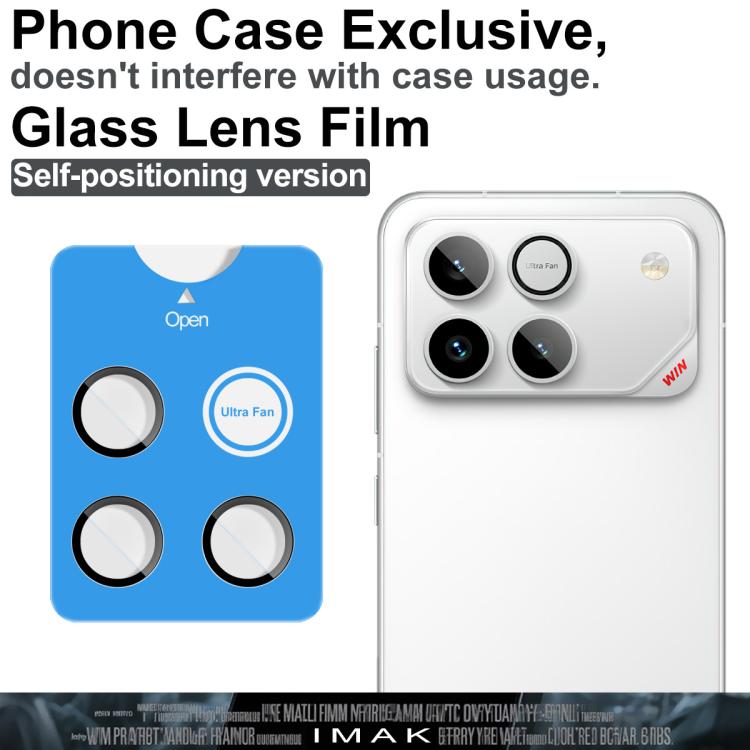 For Honor Win 5G imak Glass Rear Camera Lens Film Phone Case Exclusive, Self-positioning Version