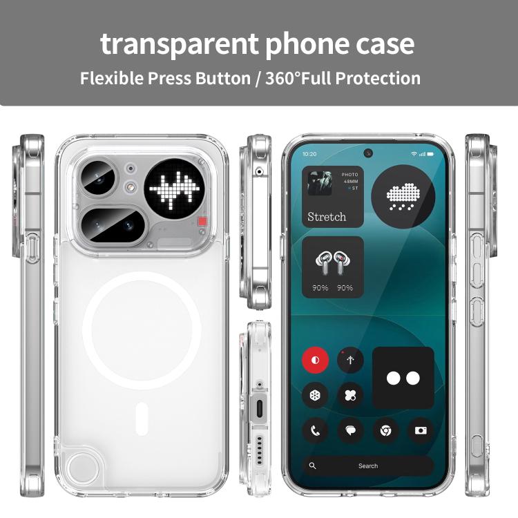 For Nothing Phone 4a Pro PC Hybrid TPU Airbag Shockproof MagSafe Phone Case