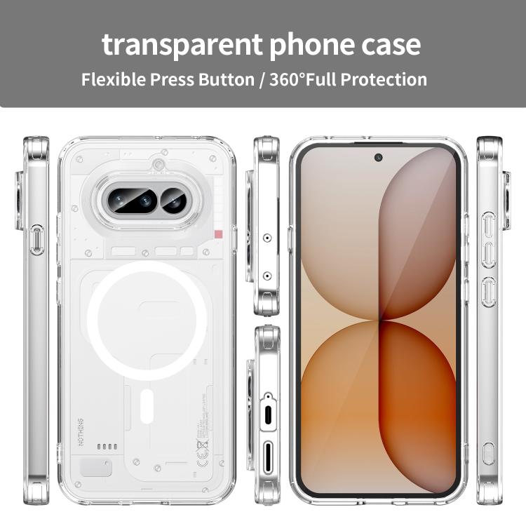 For Nothing Phone 4a PC Hybrid TPU Airbag Shockproof MagSafe Phone Case
