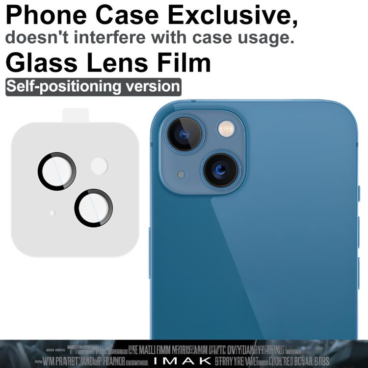For iPhone 13 / 13 mini imak Glass Rear Camera Lens Film Phone Case Exclusive, Self-positioning Version