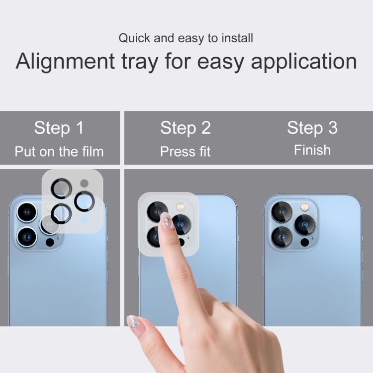 For iPhone 13 Pro / 13 Pro Max imak Glass Rear Camera Lens Film Phone Case Exclusive, Self-positioning Version