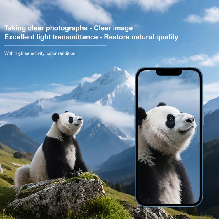 For iPhone 14 / 14 Plus imak Glass Rear Camera Lens Film Phone Case Exclusive, Self-positioning Version