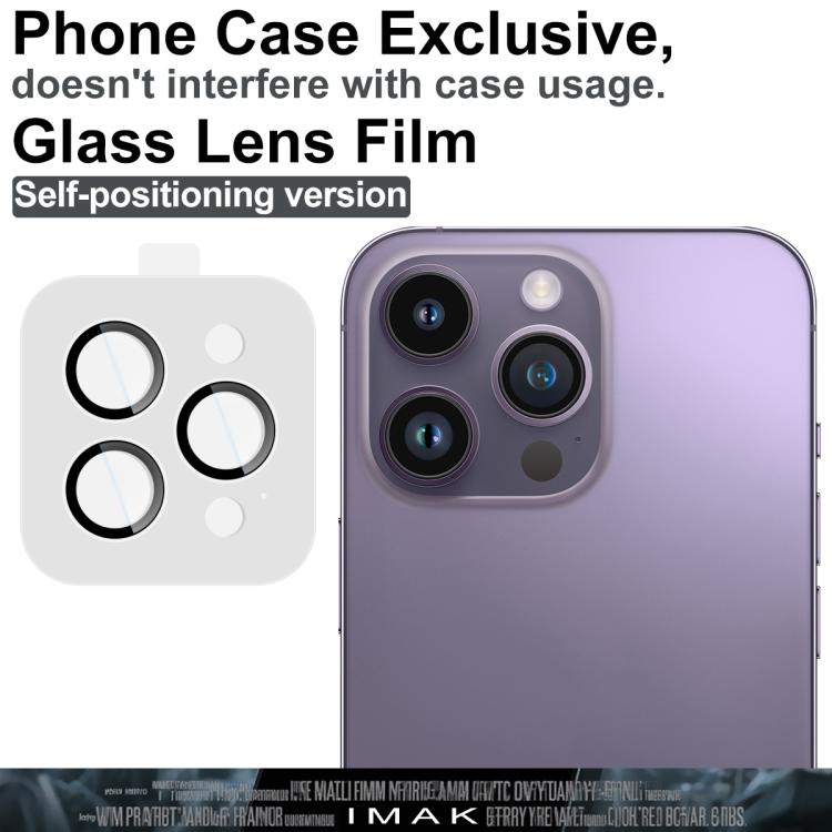 For iPhone 14 Pro / 14 Pro Max imak Glass Rear Camera Lens Film Phone Case Exclusive, Self-positioning Version