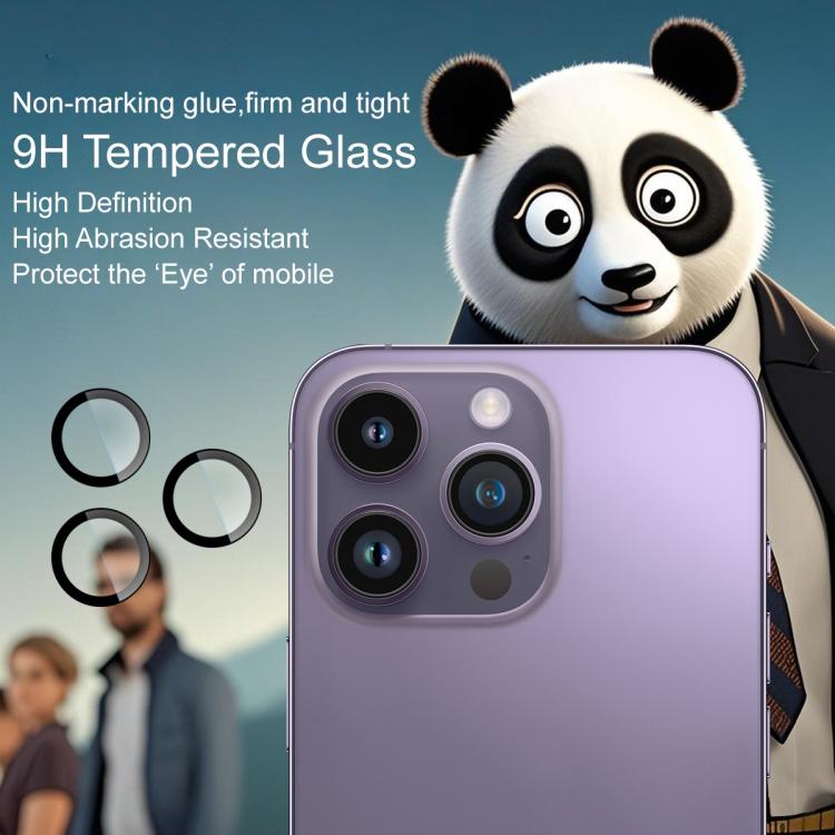 For iPhone 14 Pro / 14 Pro Max imak Glass Rear Camera Lens Film Phone Case Exclusive, Self-positioning Version