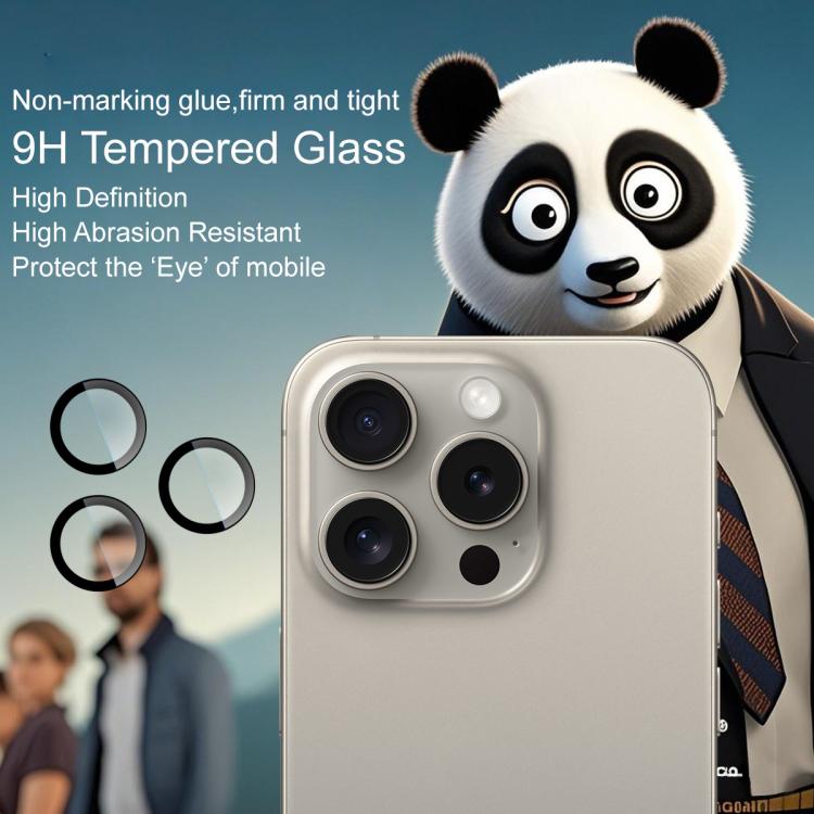 For iPhone 15 Pro / 15 Pro Max imak Glass Rear Camera Lens Film Phone Case Exclusive, Self-positioning Version