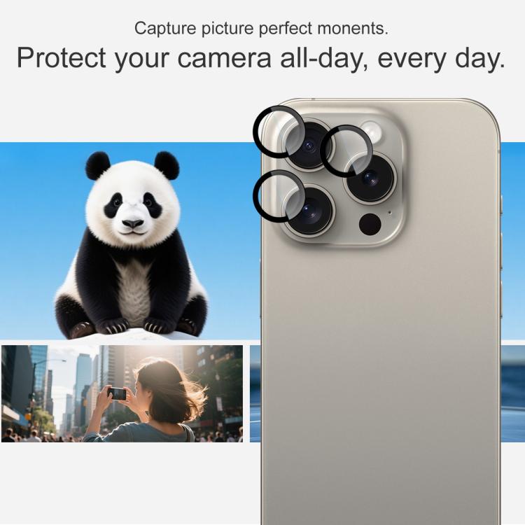 For iPhone 15 Pro / 15 Pro Max imak Glass Rear Camera Lens Film Phone Case Exclusive, Self-positioning Version