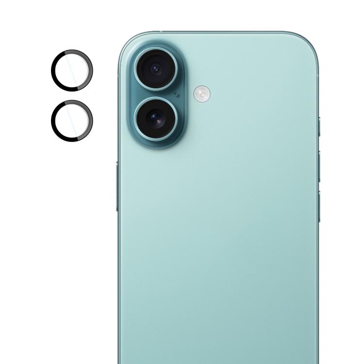 For iPhone 16 / 16 Plus imak Glass Rear Camera Lens Film Phone Case Exclusive, Self-positioning Version