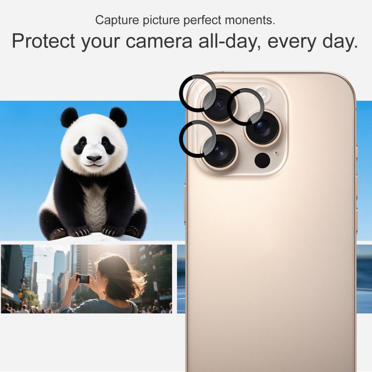 For iPhone 16 Pro / 16 Pro Max imak Glass Rear Camera Lens Film Phone Case Exclusive, Self-positioning Version