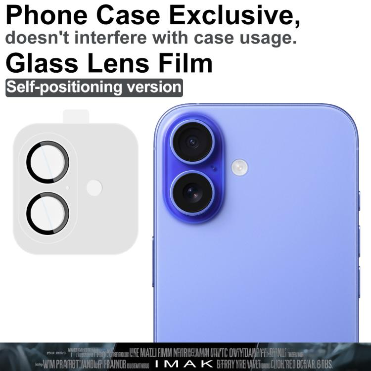 For iPhone 17 imak Glass Rear Camera Lens Film Phone Case Exclusive, Self-positioning Version
