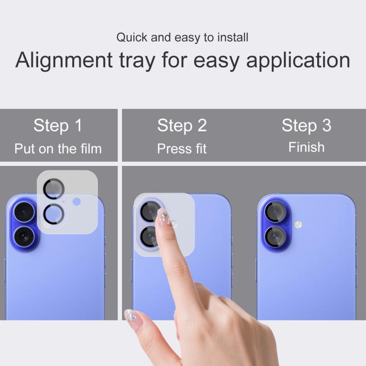 For iPhone 17 imak Glass Rear Camera Lens Film Phone Case Exclusive, Self-positioning Version