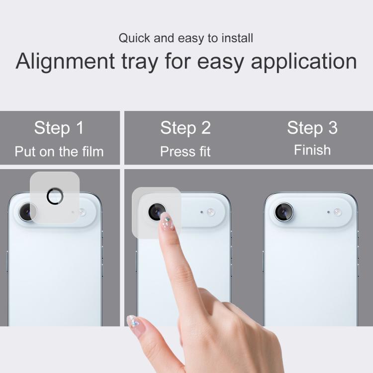 For iPhone Air imak Glass Rear Camera Lens Film Phone Case Exclusive, Self-positioning Version
