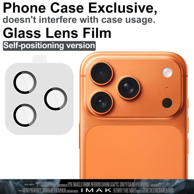 For iPhone 17 Pro / 17 Pro Max imak Glass Rear Camera Lens Film Phone Case Exclusive, Self-positioning Version