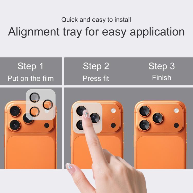 For iPhone 17 Pro / 17 Pro Max imak Glass Rear Camera Lens Film Phone Case Exclusive, Self-positioning Version