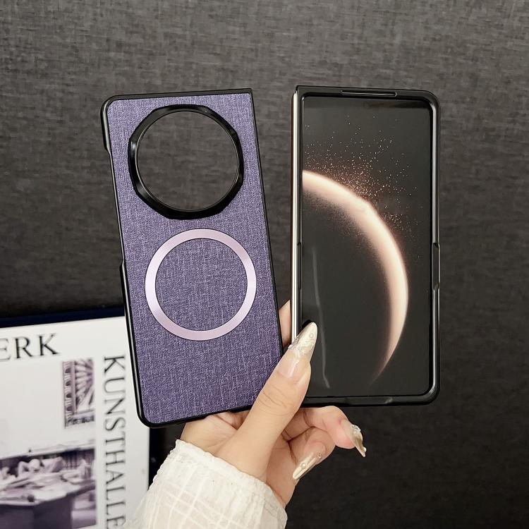 For Honor Magic V5 CD Magsafe Magnetic Cloth Texture Phone Case