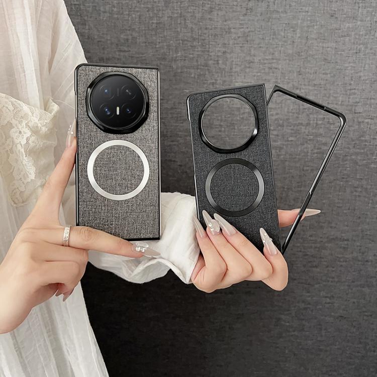 For Honor Magic V6 CD Magsafe Magnetic Cloth Texture Phone Case
