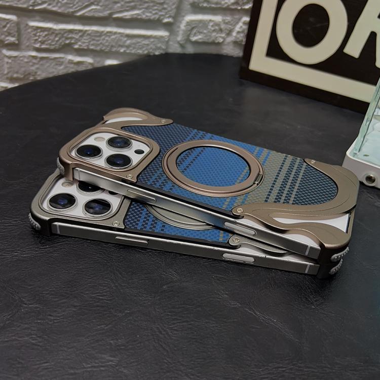 For iPhone 14 Pro Metal Frameless 360 Degree Rotation Holder MagSafe Phone Case