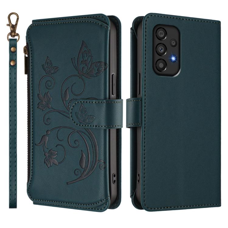For Samsung Galaxy A33 5G Butterfly Love Flower Multi-card Zipper Wallet Leather Phone Case