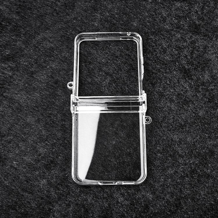 For Xiaomi Mix Flip 2 Three Parts PC Transparent Side Buckle Shockproof Phone Case