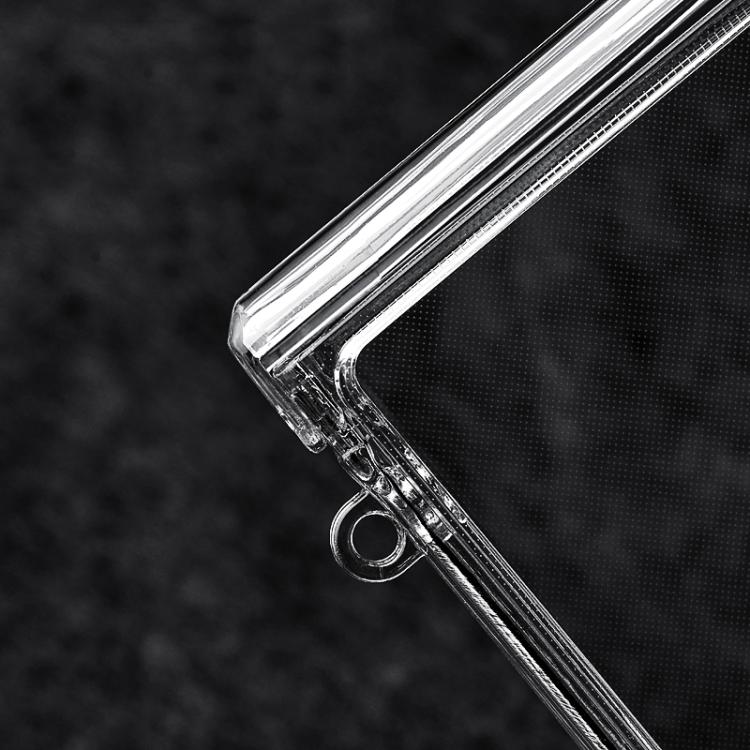 For Xiaomi Mix Flip 2 Three Parts PC Transparent Side Buckle Shockproof Phone Case