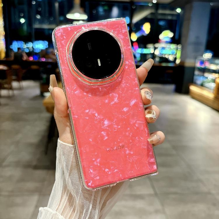 For Honor Magic V5 Pearlescent Shell Texture Phone Case