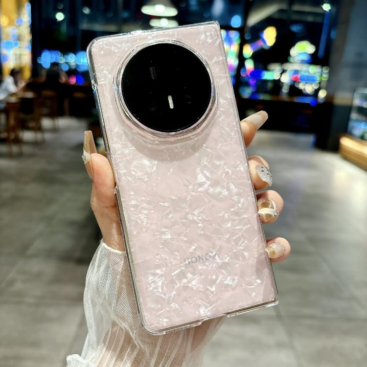 For Honor Magic V5 Pearlescent Shell Texture Phone Case