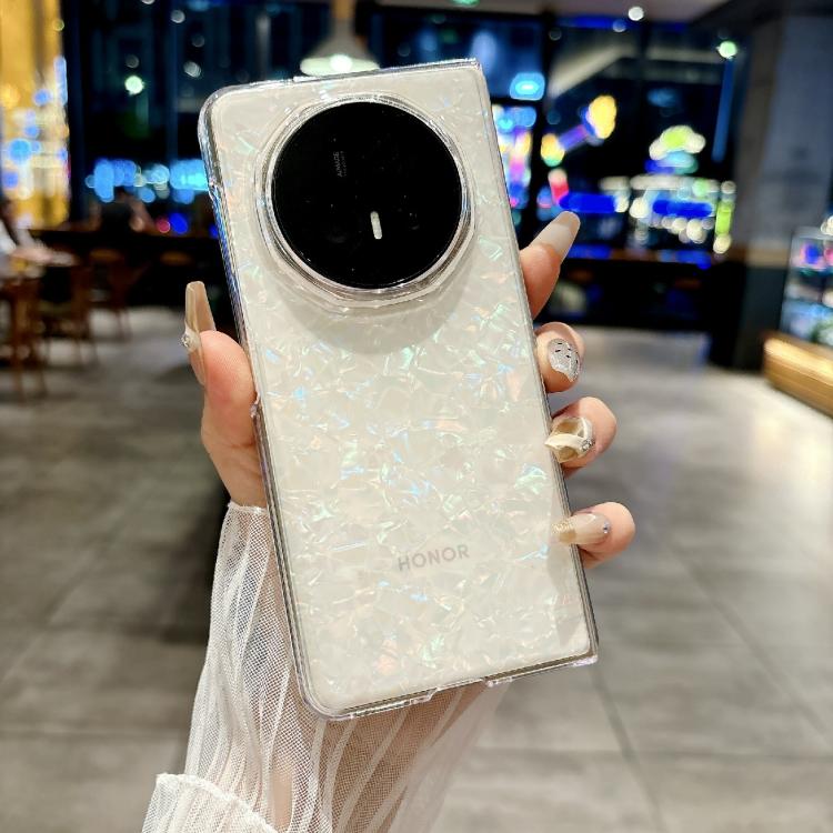 For Honor Magic V5 Pearlescent Shell Texture Phone Case