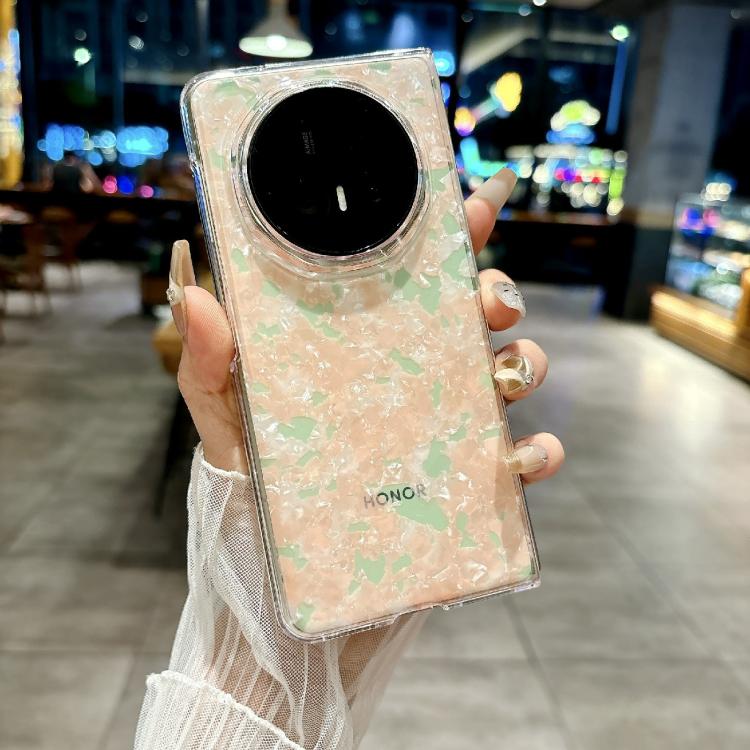 For Honor Magic V5 Pearlescent Shell Texture Phone Case