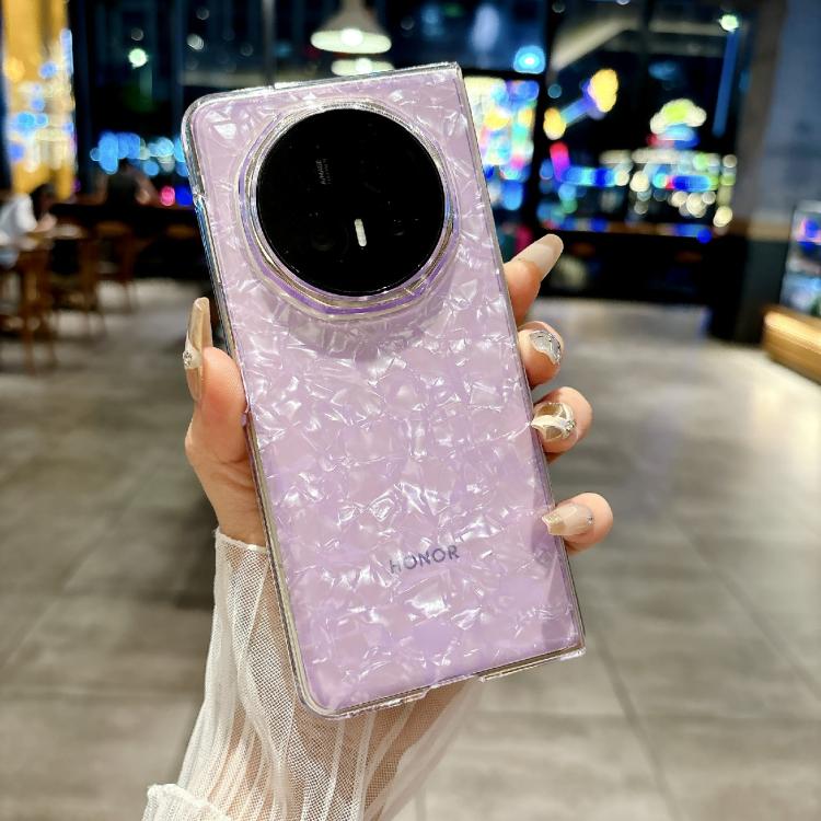 For Honor Magic V5 Pearlescent Shell Texture Phone Case