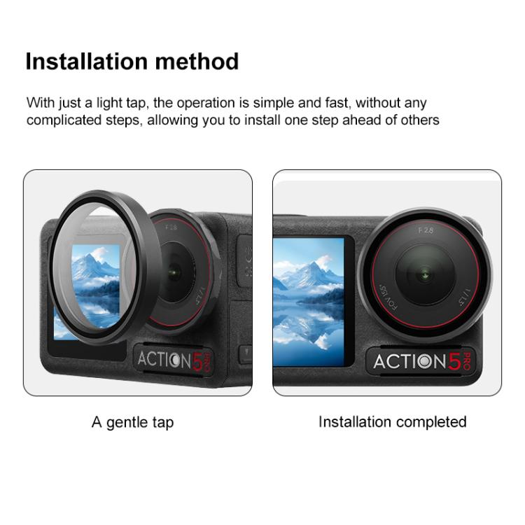 For DJI Action 5 Pro Camera Lens Filter, Filter:ND16