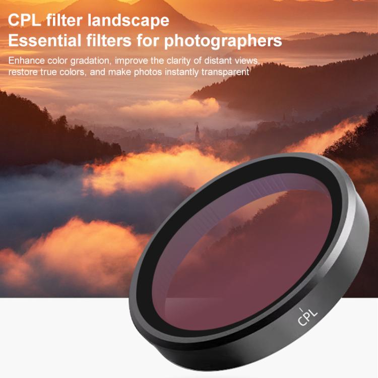 For DJI Action 5 Pro Camera Lens Filter, Filter:CPL