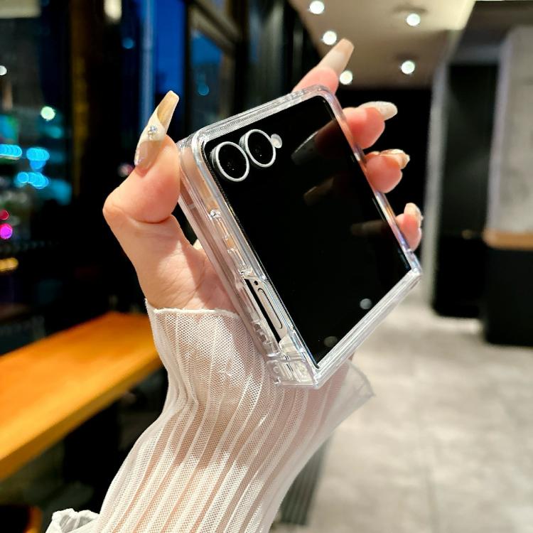 For Samsung Galaxy Z Flip7 5G Three-piece Set Pearlescent Shell Texture Phone Case