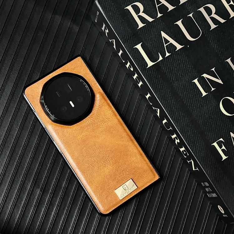 For Honor Magic V5 Crazy Horse Texture PU Phone Case