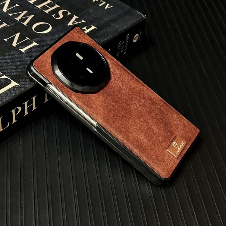 For Honor Magic V5 Crazy Horse Texture PU Phone Case