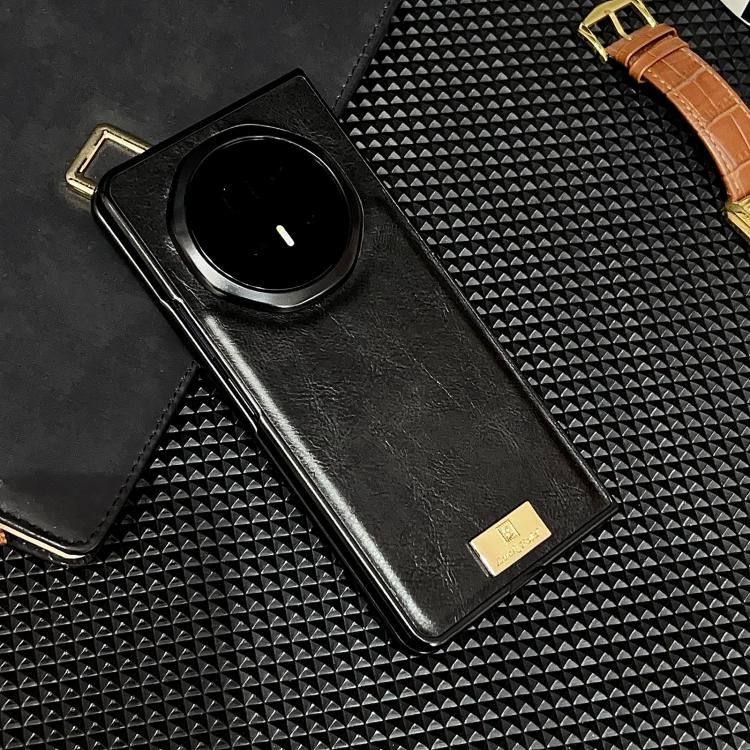 For Honor Magic V6 Crazy Horse Texture PU Phone Case