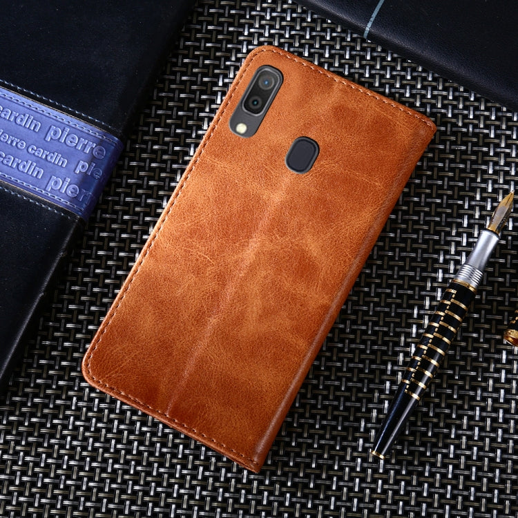 For Samsung Galaxy A30 Non-Magnetic Retro Texture Horizontal Flip Leather Case with Holder & Card Slots & Wallet