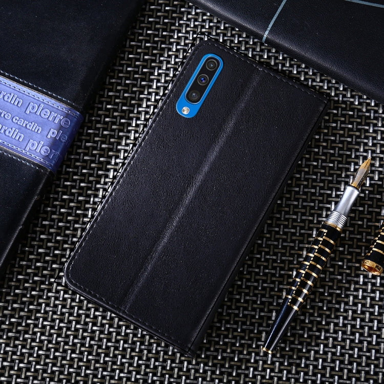 For Samsung Galaxy A50 Non-Magnetic Retro Texture Horizontal Flip Leather Case with Holder & Card Slots & Wallet