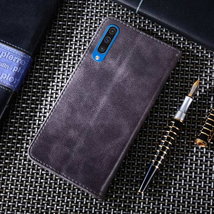 For Samsung Galaxy A50 Non-Magnetic Retro Texture Horizontal Flip Leather Case with Holder & Card Slots & Wallet