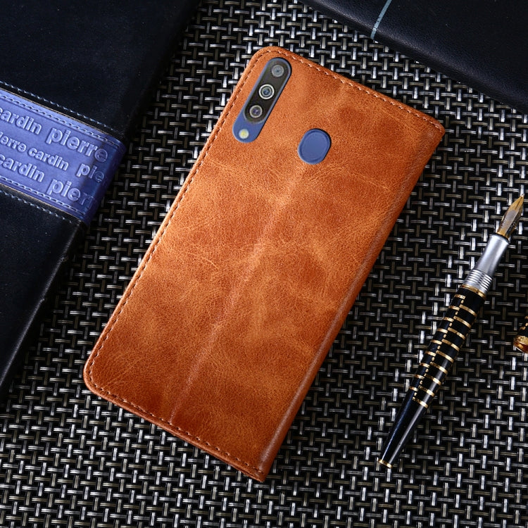 For Samsung Galaxy M30 Non-Magnetic Retro Texture Horizontal Flip Leather Case with Holder & Card Slots & Wallet