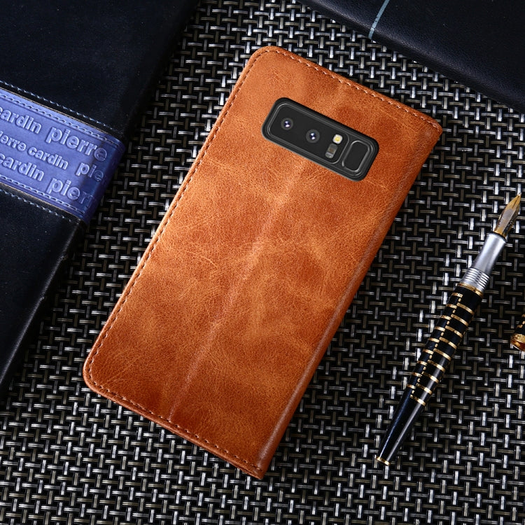 For Samsung Galaxy Note 8 Non-Magnetic Retro Texture Horizontal Flip Leather Case with Holder & Card Slots & Wallet