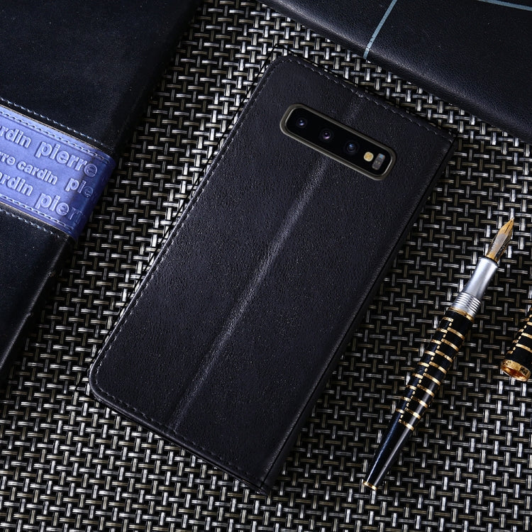 For Samsung Galaxy S10+ Non-Magnetic Retro Texture Horizontal Flip Leather Case with Holder & Card Slots & Wallet