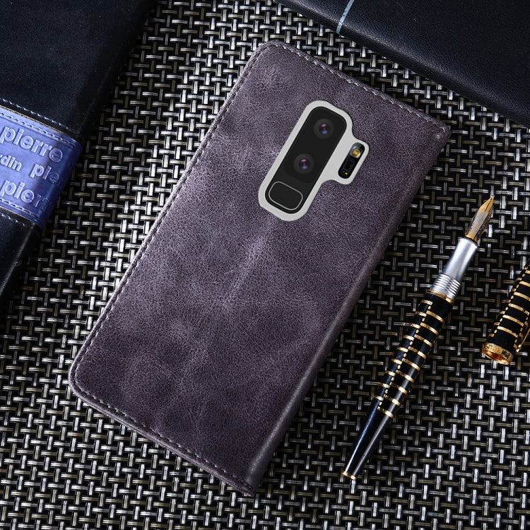 For Samsung Galaxy S9+ Non-Magnetic Retro Texture Horizontal Flip Leather Case with Holder & Card Slots & Wallet