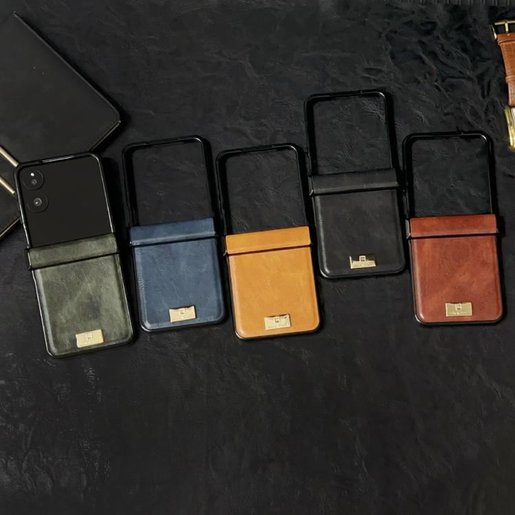 For Xiaomi Mix Flip 2 Crazy Horse Texture Three-stage Leather Phone Case