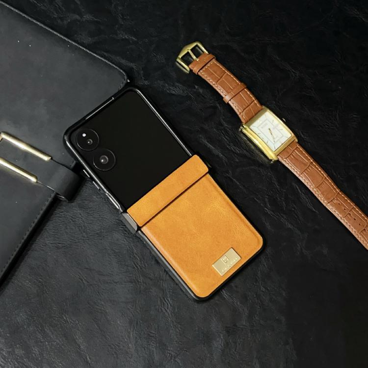 For Xiaomi Mix Flip 2 Crazy Horse Texture Three-stage Leather Phone Case