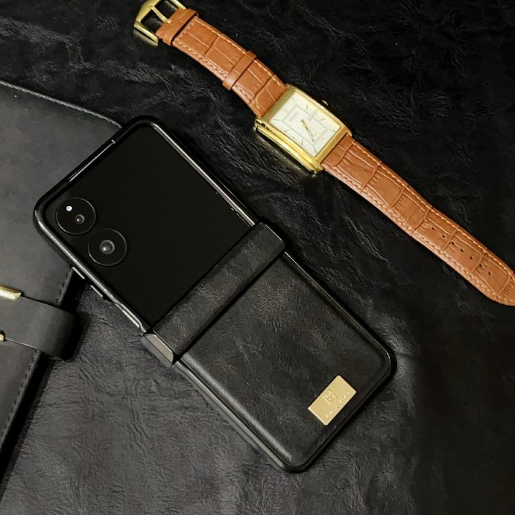 For Xiaomi Mix Flip 2 Crazy Horse Texture Three-stage Leather Phone Case
