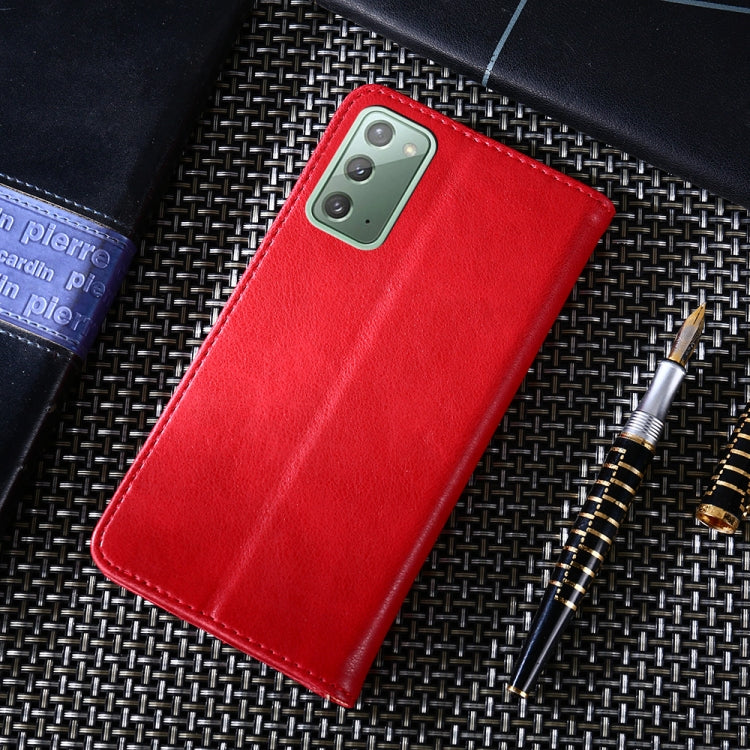 For Samsung Galaxy Note20 Non-Magnetic Retro Texture Horizontal Flip Leather Case with Holder & Card Slots & Wallet
