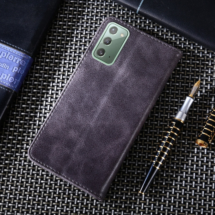 For Samsung Galaxy Note20 Non-Magnetic Retro Texture Horizontal Flip Leather Case with Holder & Card Slots & Wallet