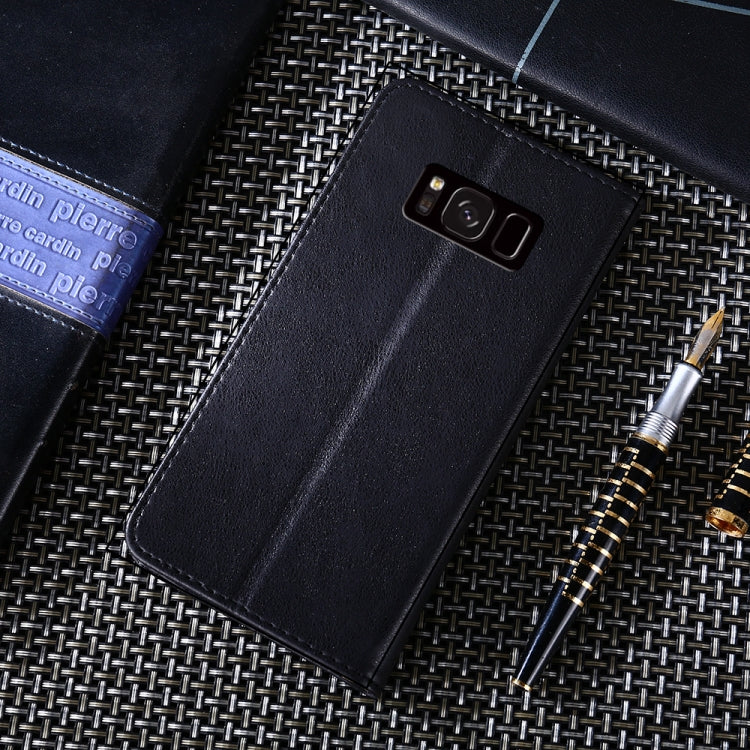 For Samsung Galaxy S8 Non-Magnetic Retro Texture Horizontal Flip Leather Case with Holder & Card Slots & Wallet