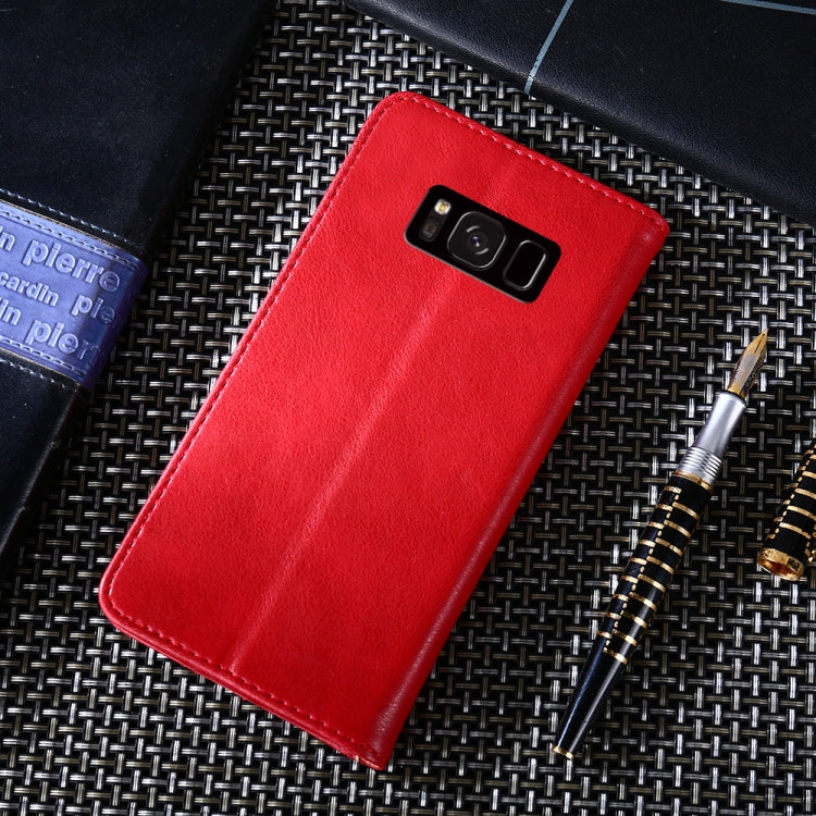 For Samsung Galaxy S8 Non-Magnetic Retro Texture Horizontal Flip Leather Case with Holder & Card Slots & Wallet